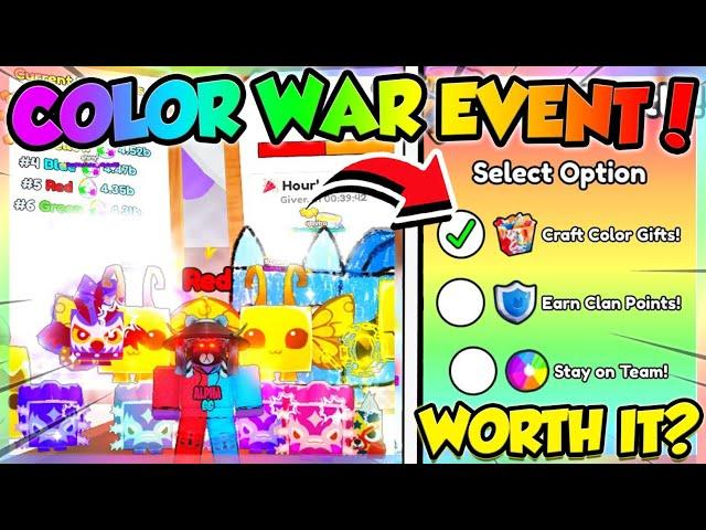 COLOR WAR EVENT!! BUYING Color Gifts WORTH IT?! (Pet Simulator 99 Roblox)