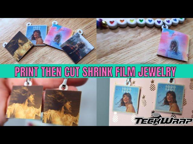 How to make Shrink film jewelry with Cricut print then cut