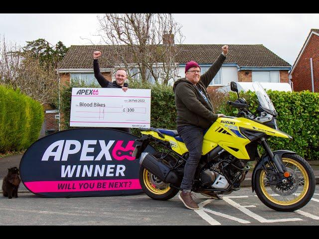 Apex 66 Winner - Colin Prosser wins this Suzuki V-Strom