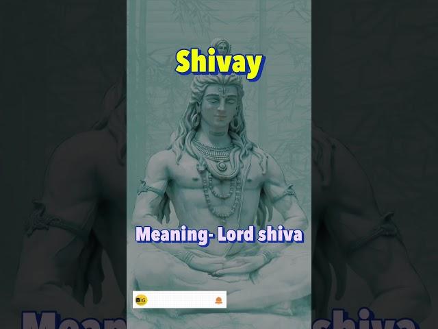 Lord Shiva Inspired Baby Boys Name | Top 5 Lord Shiva Names For Boys #shorts #shortsfeed #short