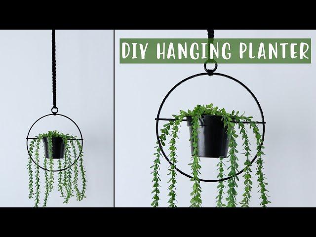 HOW TO MAKE A HANGING PLANTER AT HOME FROM SCRATCH | Diy plant pots | quick & easy