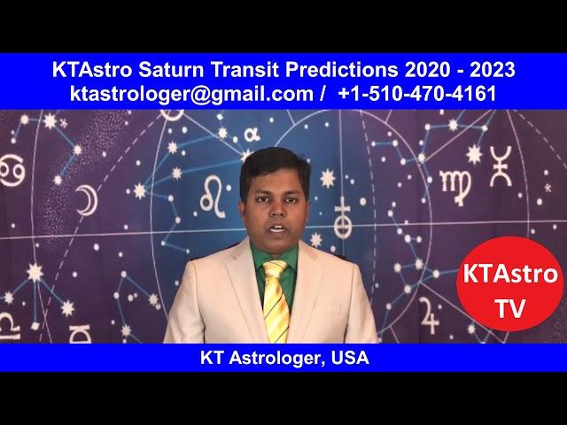 KTAstro Saturn Transit Predictions 2020 - 2023