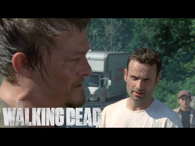 Rick and Daryl Fight Over Abandoning Merle | The Walking Dead