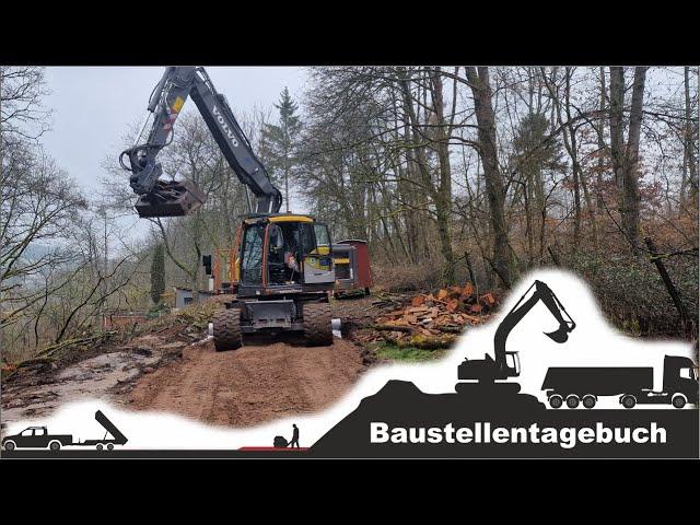 Schwedenstahl beim Wegebau! Volvo EW 160 im ersten Einsatz - Baustellentagebuch 27