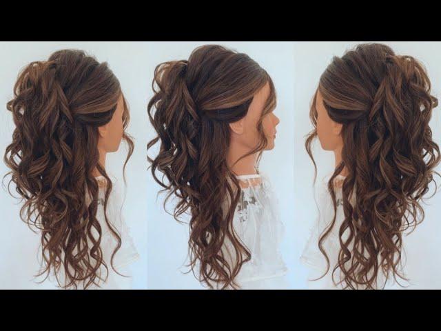 How To: Half Up Half Down Volumous Bridal Hairstyle /Bridal/Bridesmaids/Prom/Wedding Hairstyles