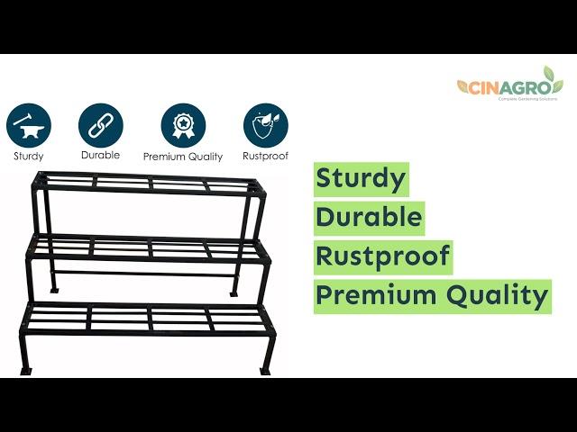 CINAGRO® - 3 Step Plant Pot Stand/Gamla Stand/Planter Stand.