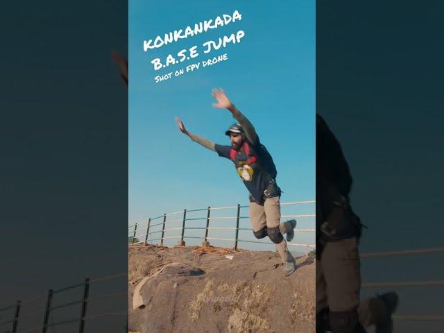 Konkankada (Harishchandra gad) BASE jump - Sajid Chougle - Maharashtra #shorts #thespirited