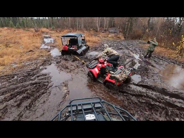 Alaska Argo Rentals with Alaska Bush Tracks pulls home broken ATV