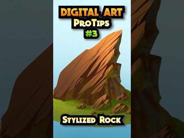 Learn to Draw Stylized Rock | Digital Art ProTips #3 #digitalart #drawing #painting #art #tutorial