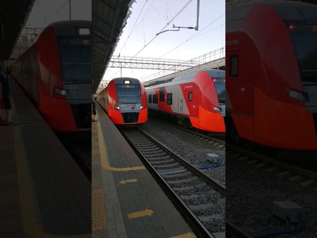 Ласточка - Прибытие скоростного поезда на станцию МЦК. Speed train Lastochka.