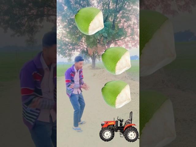 Rounding cut green coconuts to Alto, Rollar, Jcb & Tractor - Vehicles names magic video