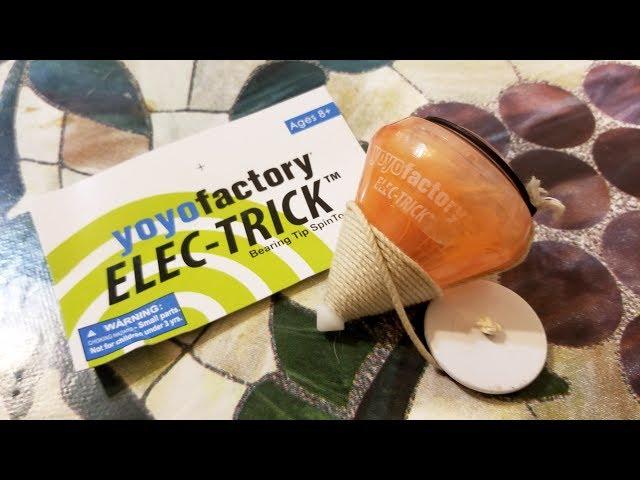YoYoFactory Elec-Trick Spin Top Unboxing and Review.