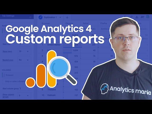 Custom reports in Google Analytics 4 || How to build custom reports in GA4