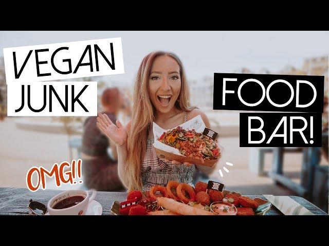 VEGAN JUNK FOOD BAR (MUKBANG) | Caitlin Bea