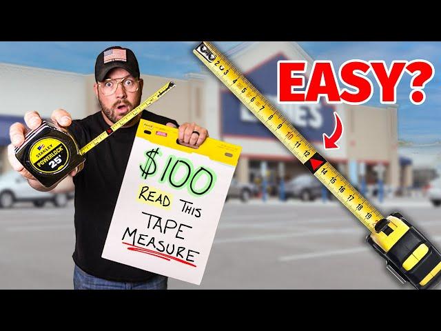 Can Home Depot Shoppers REALLY Read a Tape Measure? $100 Challenge!