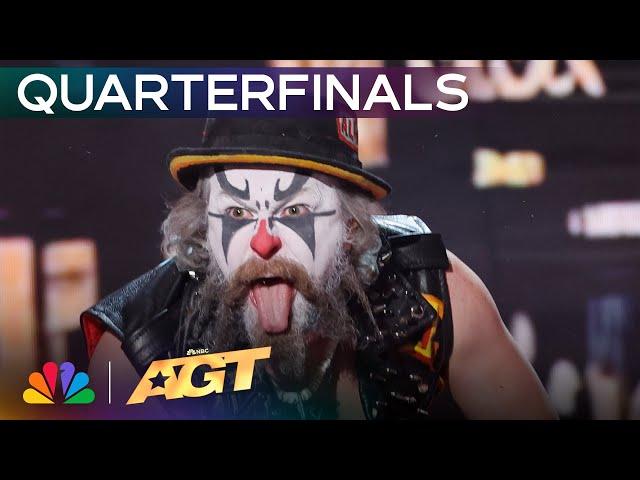 Jelly Boy The Clown Attempts Aerial Sword Swallowing! | Quarterfinals | AGT 2024