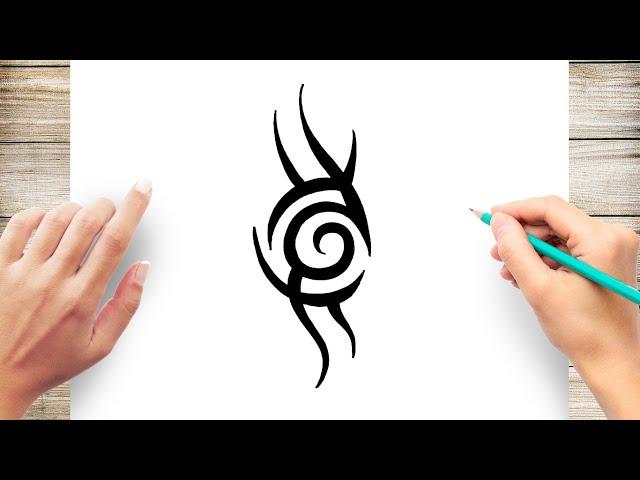How to Draw Simple Tattoo on Paper