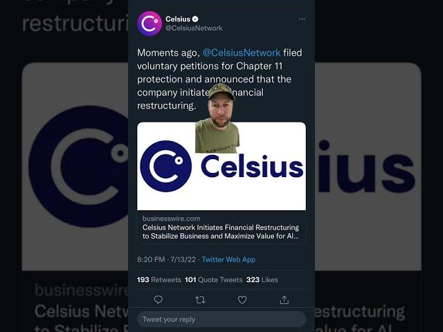 Celsius officially files for Bankruptcy! 