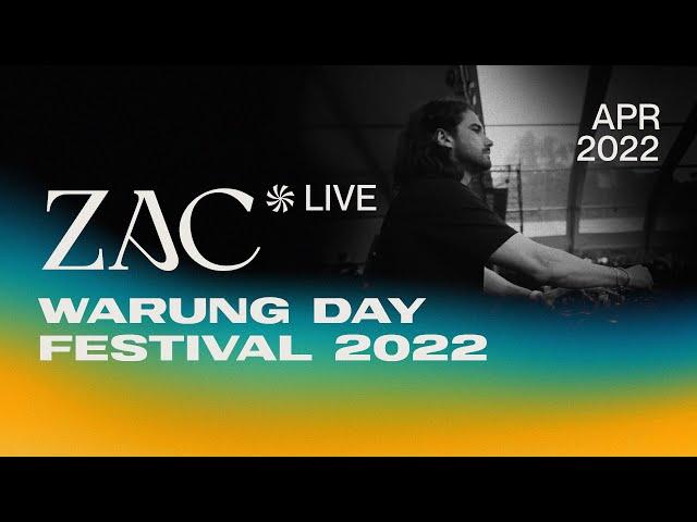 ZAC @ Warung Day Festival 2022 | Live Set [Full Show 4K] [Progressive House / Melodic Techno DJ Mix]