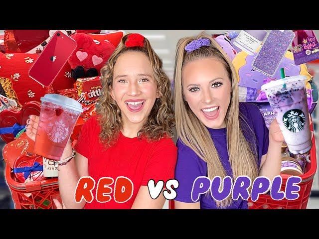 RED ️ VS PURPLE  TARGET SHOPPING CHALLENGE