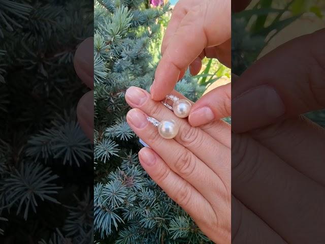 серебряные серьги с жемчугом