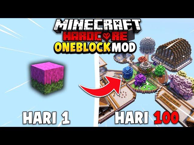 100 Hari di Minecraft Hardcore ONE BLOCK MOD