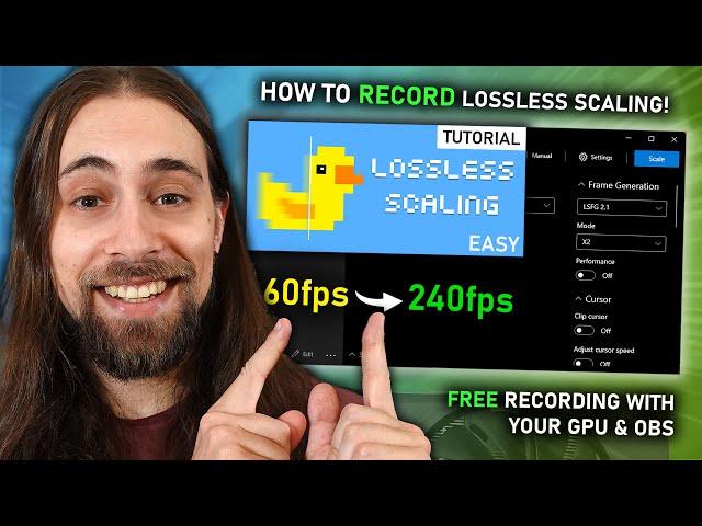 THIS is how to RECORD Lossless Scaling Frame generation for FREE!!