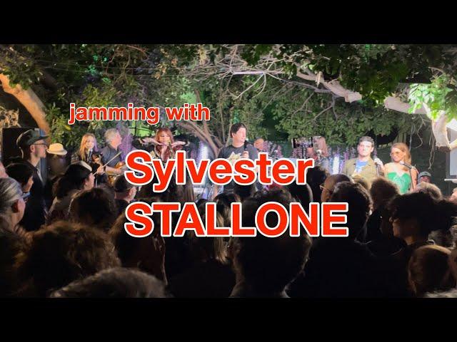 SYLVESTER STALLONE joins Middle Aged Dad Jam Band on stage