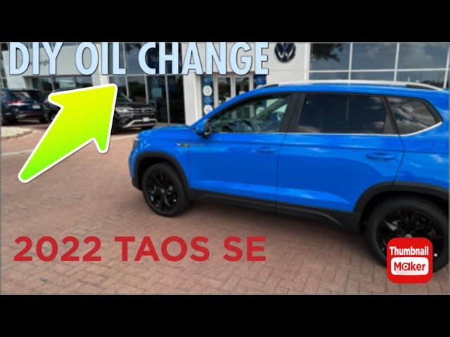 Oil change on a 2022 Volkswagen Taos and oil message reset