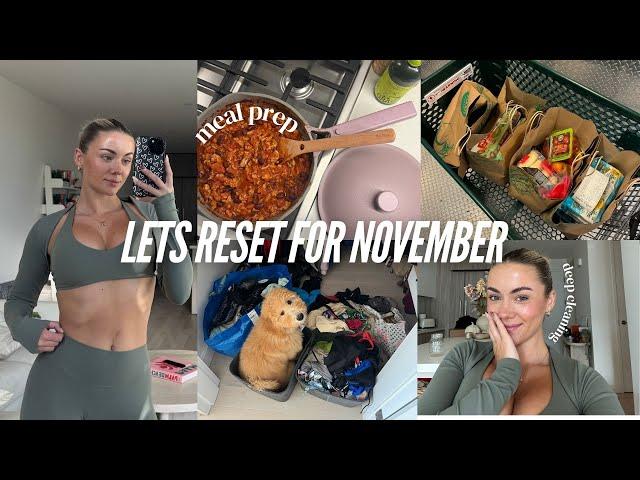 HAVING A NO NONSENSE NOVEMBER | new month reset, fitness goals, deep cleaning, meal prepping