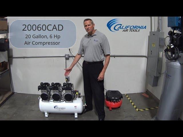 CALIFORNIA AIR TOOLS 20060CAD Ultra Quiet Oil Free 20 Gal 6 Hp Air Compressor