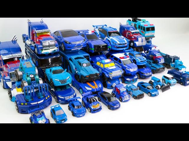 Blue Color Transformers Carbot Tobot Optimus Prime Truck Bus 40 Vehicle Transformation Robot Car Toy