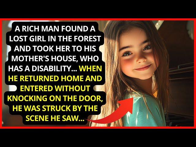 A rich man found a lost girl in the forest and took her to his mother's house, who has a disability