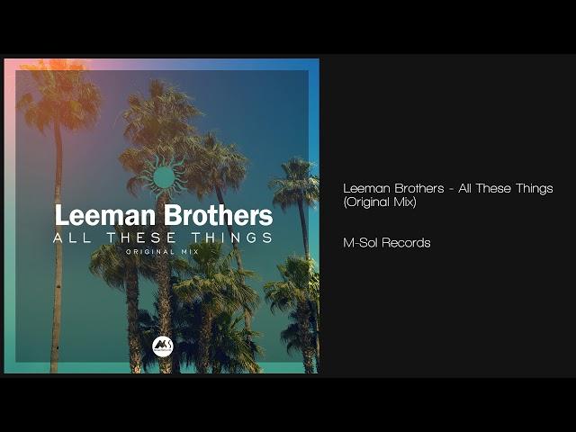 Leeman Brothers - All These Things (Original Mix) M-Sol Records | Deep House