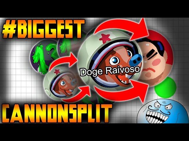 AGAR.IO | DOGE RAIVOSO CANNON SPLIT ÉPICO GAMEPLAY COM #VOZ ATIVA