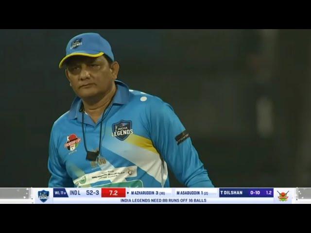 Mohammed Azharuddin Batting at the Age of 59 - India Legend vs World XI - Cricket Epic Battle