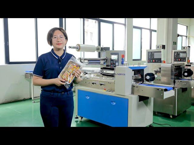 Landpack Helen introduces the Automatic Horizontal Flow Wrap Packaging Machine with Tray Packing.