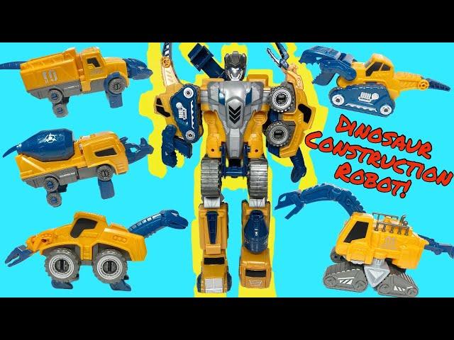 Dinosaur Construction Transforming Toy! Combine to form a Giant Robot!