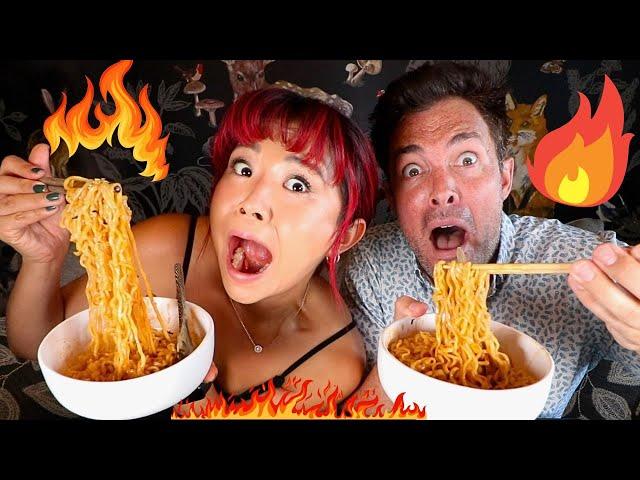 EXTREME SPICY NOODLE CHALLENGE Revisited (VEGAN MUKBANG) | Munching Mondays Ep.138