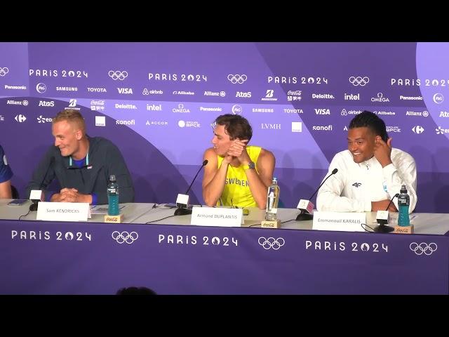 MONDO DUPLANTIS AFTER 6.25M POLE VAULT WORLD RECORD TO WIN GOLD | PRESS CONFERENCE