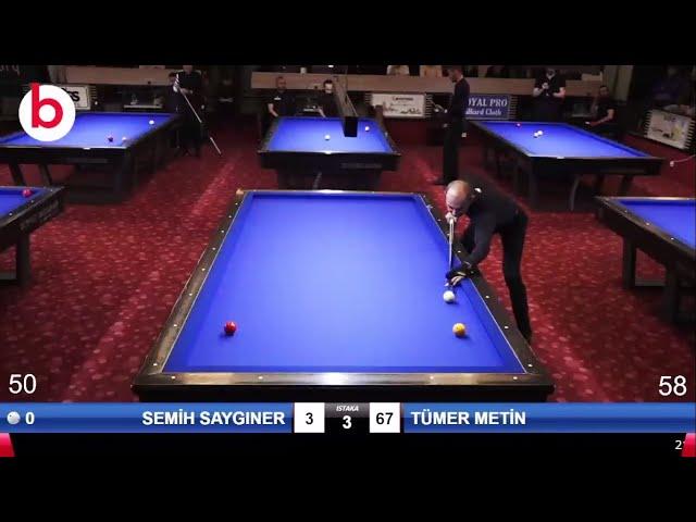 SEMİH SAYGINER vs TÜMER METİN 21.BİLARDOMAX HANDİKAPLI 3 BANT BİLARDO LİGİ 2023 İSTANBUL | billiards