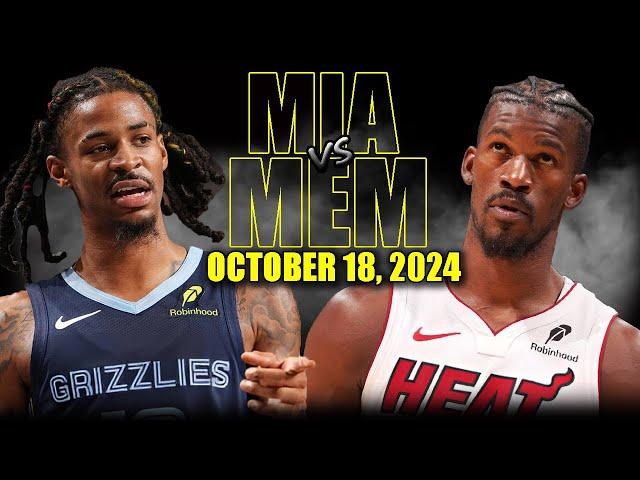 Miami Heat vs Memphis Grizzlies Full Game Highlights - October 18, 2024 | 2024-25 NBA Pre Season