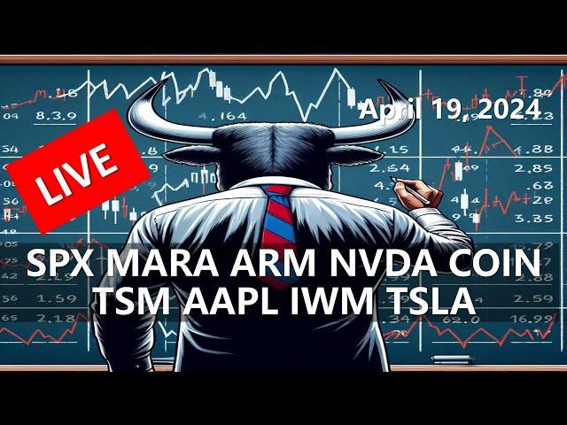 美股盤中直播  #SPX  #MARA  #ARM  #NVDA  #COIN  #TSM  #AAPL  #IWM  #TSLA #北歐老吳 #美股   20240419
