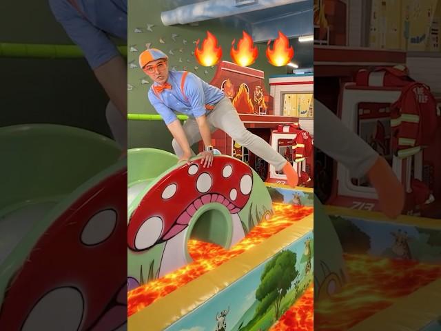 The Floor is LAVA??! Help Blippi Escape the Indoor Playground! #shorts