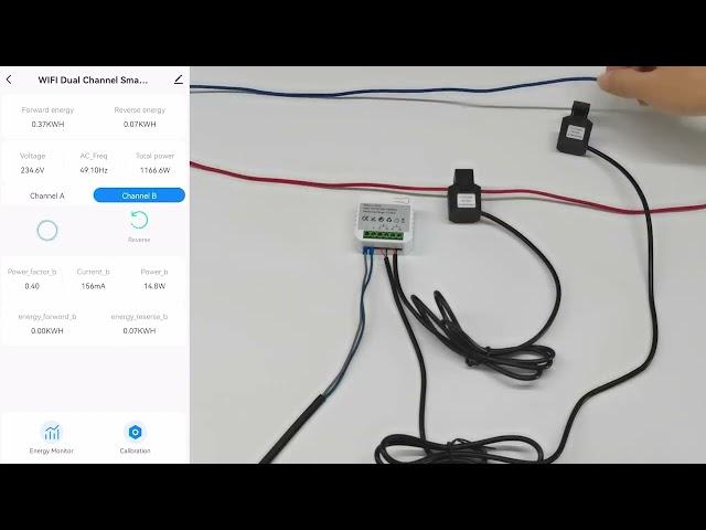 Tuya Smart 2 Way WiFi Energy Meter Bidirection 1/2 Channel with Clamp App Monitor Solar Produced