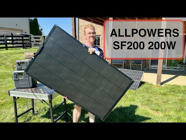 ALLPOWERS SF200 Flexible Lightweight 200W Solar Panel.