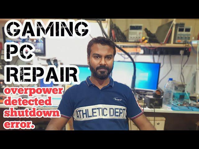 Gaming pc Repair | Usb over current detected system shutdown in 15 seconds error fixing.