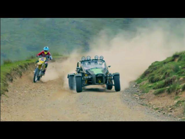 Bike vs Car: Ariel Nomad vs Suzuki, on DIRT - /SUTCLIFFE on CARS