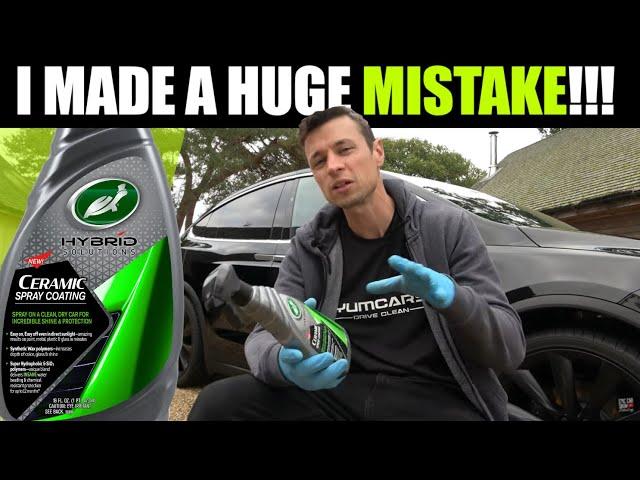 Turtle Wax Ceramic Spray Coating Review | Fix Streaking on Black Cars