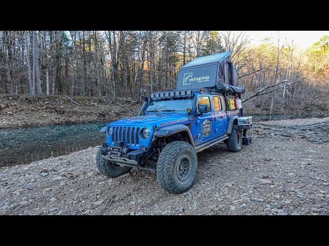 Last Adventure Off-Road in the Ozarks for 2024 Camping in Freezing Temps